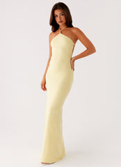 Elisha Knit Maxi Dress - Yellow