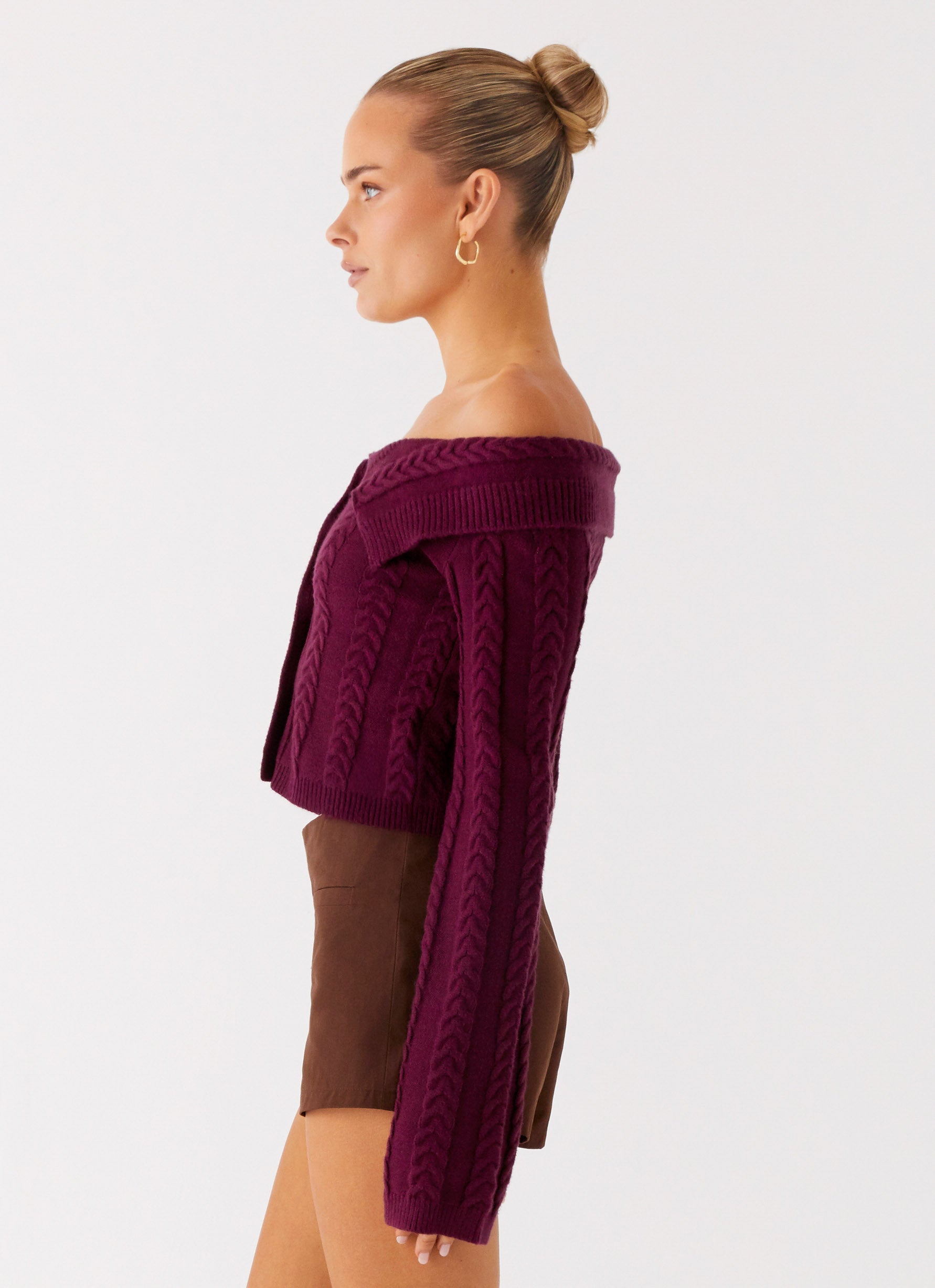 All Hours Cable Knit - Plum