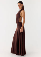 All This Aura Maxi Dress - Chocolate
