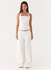 Seethal Halter Top - White