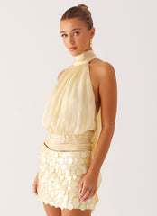 Willow Chiffon Top - Yellow